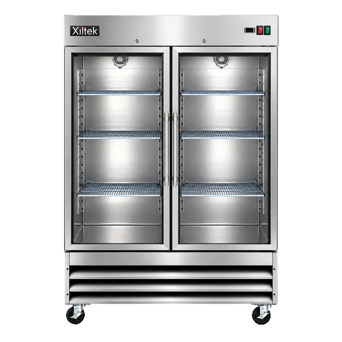 54" Two Glass Door Reach‑In Freezer