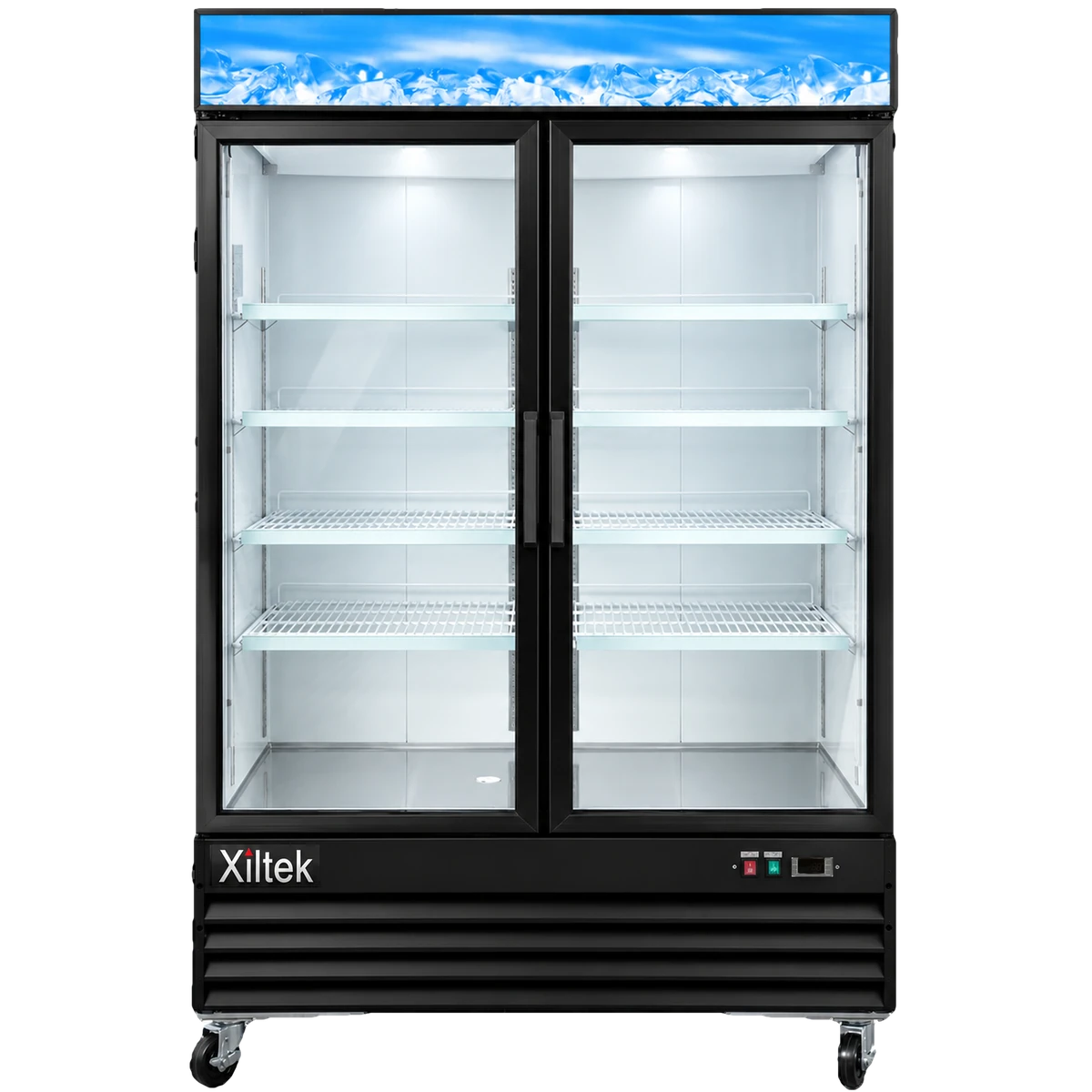 53" Double Swing Glass Door Merchandiser Refrigerator