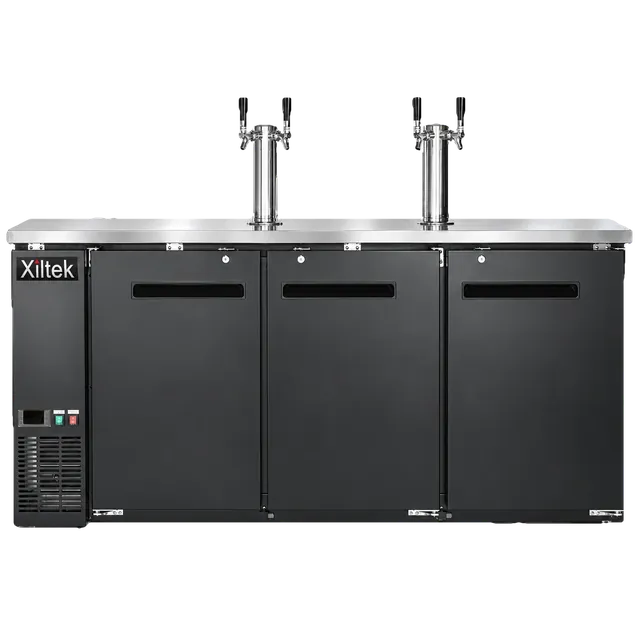27" Depth 90" Beer Dispenser with (2) Double Tap