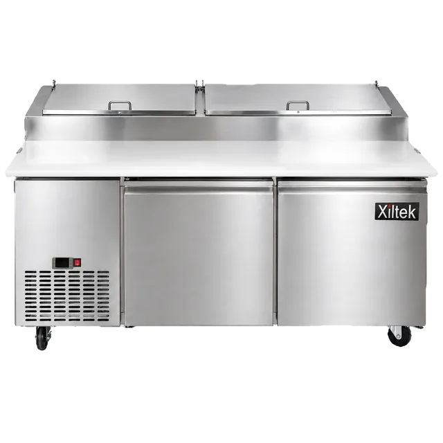 71" Two Door Pizza Prep Refrigerator