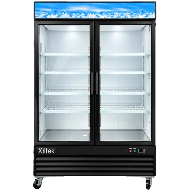 53" Double Swing Glass Door Merchandiser Refrigerator